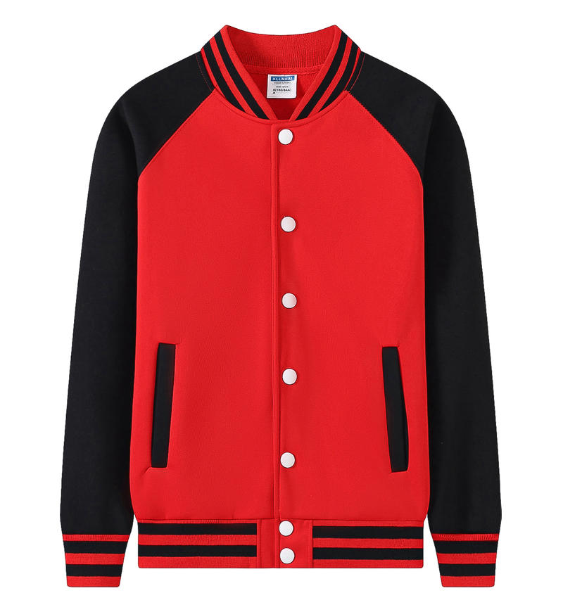 加厚摇粒绒拼色纽扣棒球服YGDD722YZ